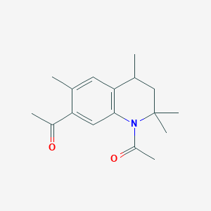 molecular formula C17H23NO2 B1412624 1-(1-乙酰基-2,2,4,6-四甲基-1,2,3,4-四氢喹啉-7-基)乙酮 CAS No. 2096138-48-4