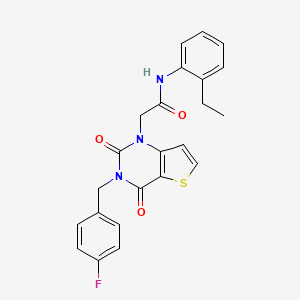 molecular formula C23H20FN3O3S B14126250 N-(2-ethylphenyl)-2-[3-[(4-fluorophenyl)methyl]-2,4-dioxothieno[3,2-d]pyrimidin-1-yl]acetamide 