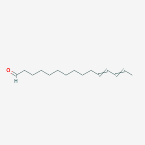 molecular formula C15H26O B14126258 Pentadeca-11,13-dienal CAS No. 123350-53-8