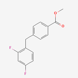 molecular formula C15H12F2O2 B14126271 Methyl 4-(2,4-difluorobenzyl)benzoate 