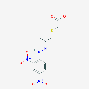 methyl 2-[(2E)-2-[(2,4-dinitrophenyl)hydrazinylidene]propyl]sulfanylacetate