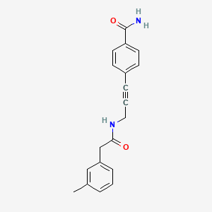 4-(3-(2-(m-Tolyl)acetamido)prop-1-yn-1-yl)benzamide