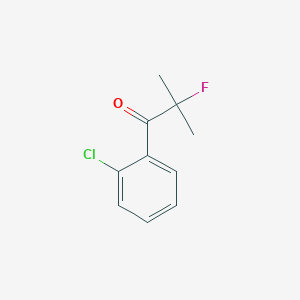 molecular formula C10H10ClFO B14126292 1-(2-Chlorophenyl)-2-fluoro-2-methylpropan-1-one 