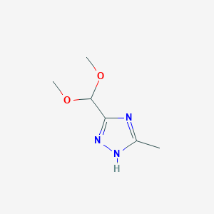 molecular formula C6H11N3O2 B1412635 3-二甲氧甲基-5-甲基-1H-[1,2,4]三唑 CAS No. 89532-02-5
