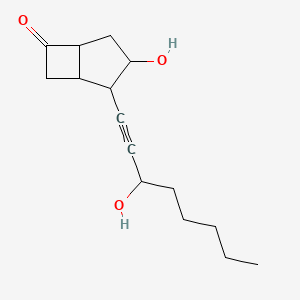 molecular formula C15H22O3 B14126358 3-Hydroxy-2-(3-hydroxyoct-1-YN-1-YL)bicyclo[3.2.0]heptan-6-one CAS No. 89149-31-5