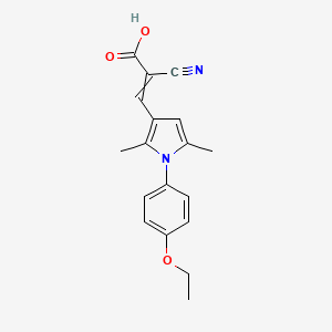 2-Cyano-3-[1-(4-ethoxyphenyl)-2,5-dimethylpyrrol-3-yl]prop-2-enoic acid