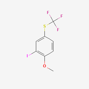 molecular formula C8H6F3IOS B14126373 (3-Iodo-4-methoxyphenyl)(trifluoromethyl)sulfane 