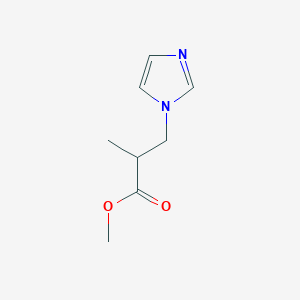 molecular formula C8H12N2O2 B14126410 Methyl 3-(1H-imidazol-1-yl)-2-methylpropanoate 