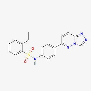 molecular formula C19H17N5O2S B14126431 N-(4-([1,2,4]triazolo[4,3-b]pyridazin-6-yl)phenyl)-2-ethylbenzenesulfonamide CAS No. 1170829-06-7