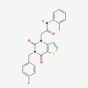 2-[3-[(4-fluorophenyl)methyl]-2,4-dioxothieno[3,2-d]pyrimidin-1-yl]-N-(2-methylphenyl)acetamide