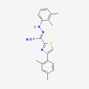 (2E)-[2-(2,3-dimethylphenyl)hydrazinylidene][4-(2,4-dimethylphenyl)-1,3-thiazol-2-yl]ethanenitrile