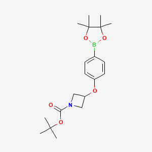 molecular formula C20H30BNO5 B1412648 tert-Butyl 3-[4-(tetramethyl-1,3,2-dioxaborolan-2-yl)phenoxy]azetidine-1-carboxylate CAS No. 1505515-91-2