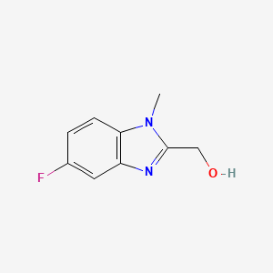 molecular formula C9H9FN2O B14126480 (N-Methyl-5-fluoro-1H-benzimidazole-2-yl)-methanol 