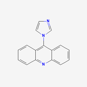 molecular formula C16H11N3 B14126514 Acridine, 9-(1H-imidazol-1-yl)- CAS No. 96424-40-7