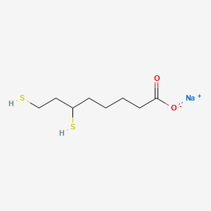 molecular formula C8H15NaO2S2 B14126515 sodium;6,8-bis(sulfanyl)octanoate CAS No. 36915-02-3