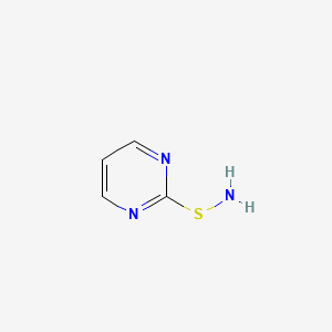 molecular formula C4H5N3S B14126536 S-Pyrimidin-2-yl-(thiohydroxylamine) CAS No. 3993-82-6