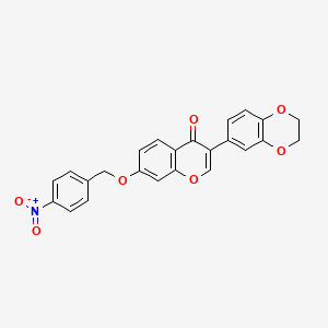 3-(2,3-dihydrobenzo[b][1,4]dioxin-6-yl)-7-((4-nitrobenzyl)oxy)-4H-chromen-4-one