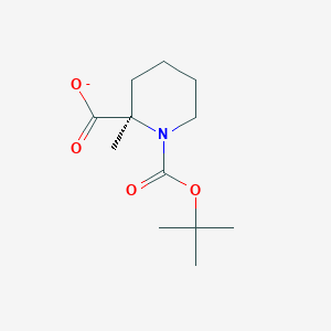 molecular formula C12H20NO4- B14126555 (2R)-2-methyl-1-[(2-methylpropan-2-yl)oxycarbonyl]piperidine-2-carboxylate 