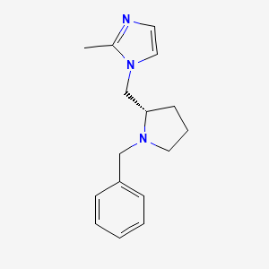 molecular formula C16H21N3 B14126556 (S)-1-((1-Benzylpyrrolidin-2-yl)methyl)-2-methyl-1H-imidazole 