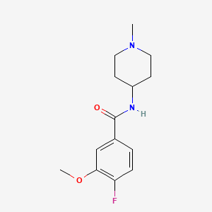 4-Fluoro-3-methoxy-N-(1-methylpiperidin-4-yl)benzamide