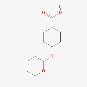 molecular formula C12H20O4 B1412671 trans 4-(Tetrahydropyran-2-yloxy)-cyclohexanecarboxylic acid CAS No. 2089620-04-0