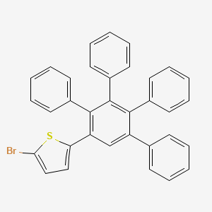 molecular formula C34H23BrS B14126712 2-Bromo-5-(2,3,4,5-tetraphenylphenyl)thiophene 