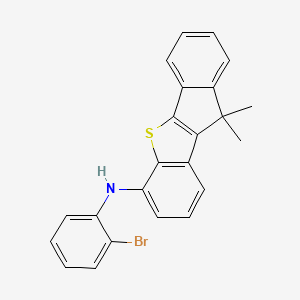 molecular formula C23H18BrNS B14126716 10H-Benz[b]indeno[2,1-d]thiophen-6-amine, N-(2-bromophenyl)-10,10-dimethyl- 