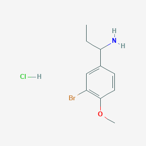 molecular formula C10H15BrClNO B1412672 1-(3-Bromo-4-methoxy-phenyl)-propylamine hydrochloride CAS No. 1039981-52-6