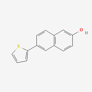 molecular formula C14H10OS B14126726 6-(Thiophen-2-yl)naphthalen-2-ol 