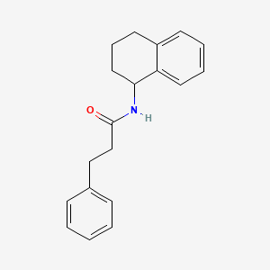 molecular formula C19H21NO B14126744 3-phenyl-N-(1,2,3,4-tetrahydronaphthalen-1-yl)propanamide CAS No. 876867-88-8