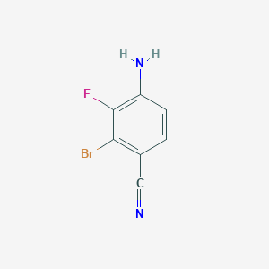 molecular formula C7H4BrFN2 B14126775 4-Amino-2-bromo-3-fluorobenzonitrile 