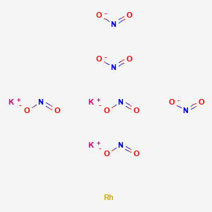 molecular formula K3N6O12Rh-3 B14126783 tripotassium;rhodium;hexanitrite 