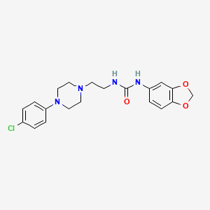 molecular formula C20H23ClN4O3 B14126799 1-(Benzo[d][1,3]dioxol-5-yl)-3-(2-(4-(4-chlorophenyl)piperazin-1-yl)ethyl)urea CAS No. 1208491-87-5