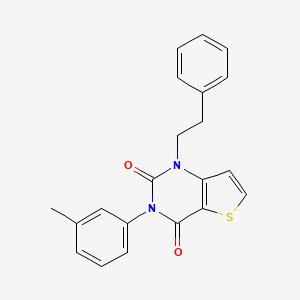 3-(3-methylphenyl)-1-(2-phenylethyl)thieno[3,2-d]pyrimidine-2,4(1H,3H)-dione