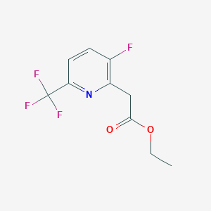 molecular formula C10H9F4NO2 B1412681 Ethyl 3-fluoro-6-(trifluoromethyl)pyridine-2-acetate CAS No. 1806313-72-3