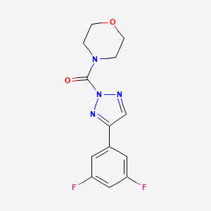 molecular formula C13H12F2N4O2 B14126826 Methanone, [4-(3,5-difluorophenyl)-2H-1,2,3-triazol-2-yl]-4-Morpholinyl- 