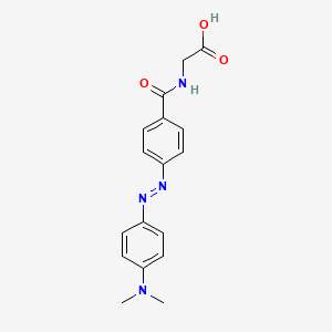 molecular formula C17H18N4O3 B14126832 N-(4-{(E)-[4-(Dimethylamino)phenyl]diazenyl}benzoyl)glycine CAS No. 4238-39-5