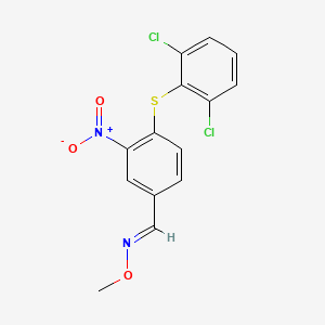 (E)-1-[4-(2,6-dichlorophenyl)sulfanyl-3-nitrophenyl]-N-methoxymethanimine