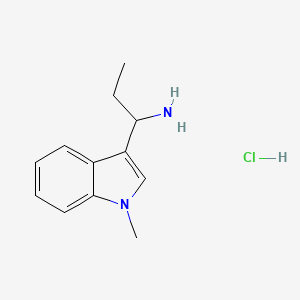molecular formula C12H17ClN2 B1412688 1-(1-Methyl-1H-indol-3-yl)propylamine hydrochloride CAS No. 2206820-83-7