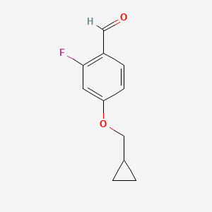molecular formula C11H11FO2 B1412689 4-Cyclopropylmethoxy-2-fluorobenzaldehyde CAS No. 883525-65-3