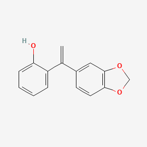 molecular formula C15H12O3 B14126931 2-(1-(Benzo[d][1,3]dioxol-5-yl)vinyl)phenol 