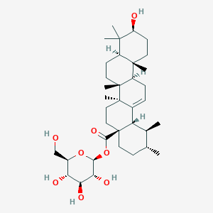 molecular formula C36H58O8 B14126943 [(2S,3R,4S,5S,6R)-3,4,5-trihydroxy-6-(hydroxymethyl)oxan-2-yl] (1S,2R,4aS,6aR,6aS,6bR,8aR,10S,12aR,14bS)-10-hydroxy-1,2,6a,6b,9,9,12a-heptamethyl-2,3,4,5,6,6a,7,8,8a,10,11,12,13,14b-tetradecahydro-1H-picene-4a-carboxylate CAS No. 16684-19-8