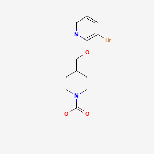 molecular formula C16H23BrN2O3 B1412696 4-(3-Bromopyridin-2-yloxymethyl)-piperidine-1-carboxylic acid tert-butyl ester CAS No. 2204561-92-0