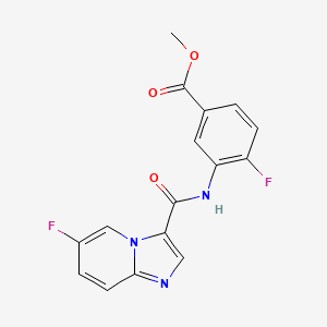 4-Fluoro-3-[(6-fluoroimidazo[1,2-a]pyridine-3-carbonyl)amino]benzoic acid methyl ester