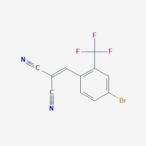 molecular formula C11H4BrF3N2 B1412704 2-(4-Bromo-2-trifluoromethyl-benzylidene)-malononitrile CAS No. 2088945-21-3