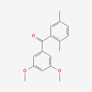 molecular formula C17H18O3 B14127041 Methanone, (3,5-dimethoxyphenyl)(2,5-dimethylphenyl)- CAS No. 1017131-99-5