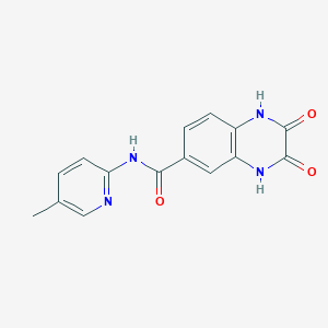 molecular formula C15H12N4O3 B14127079 N-(5-methylpyridin-2-yl)-2,3-dioxo-1,2,3,4-tetrahydroquinoxaline-6-carboxamide CAS No. 883469-99-6