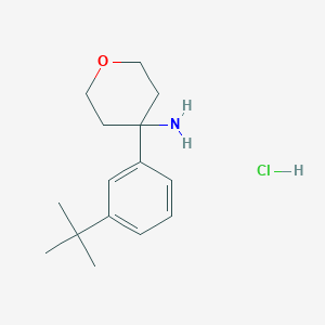 molecular formula C15H24ClNO B1412711 4-(3-(tert-Butyl)phenyl)tetrahydro-2H-pyran-4-amine HCl CAS No. 2095384-66-8