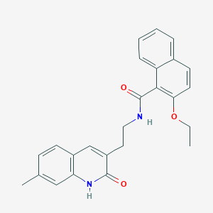 molecular formula C25H24N2O3 B14127152 2-ethoxy-N-[2-(7-methyl-2-oxo-1H-quinolin-3-yl)ethyl]naphthalene-1-carboxamide 