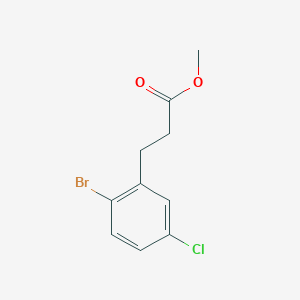 molecular formula C10H10BrClO2 B14127160 Methyl 3-(2-bromo-5-chlorophenyl)propanoate 